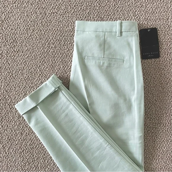 Zara Pants Jumpsuits Zara Basic Mint Green Pants Poshmark
